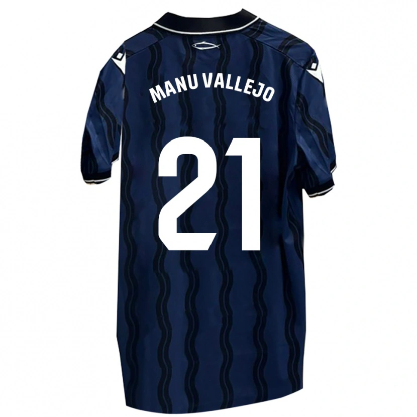 Danxen Mulher Camisola Manu Vallejo #21 Azul Escuro Preto Alternativa 2025/26 Camisa Brasil
