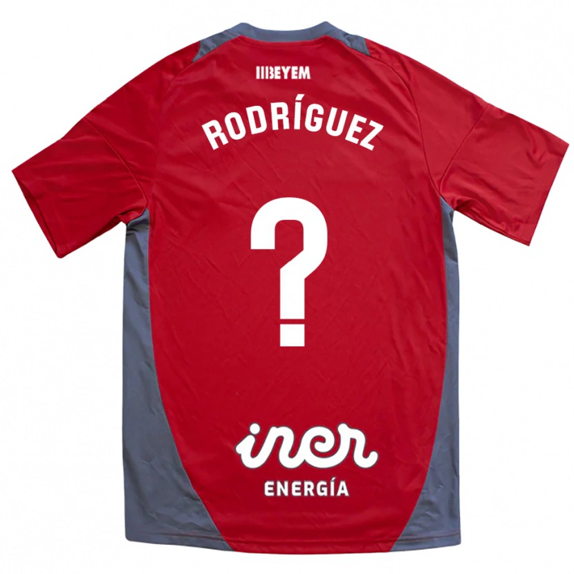 Danxen Mulher Camisola Diego Rodríguez #0 Vermelho Cinza Alternativa 2025/26 Camisa Brasil