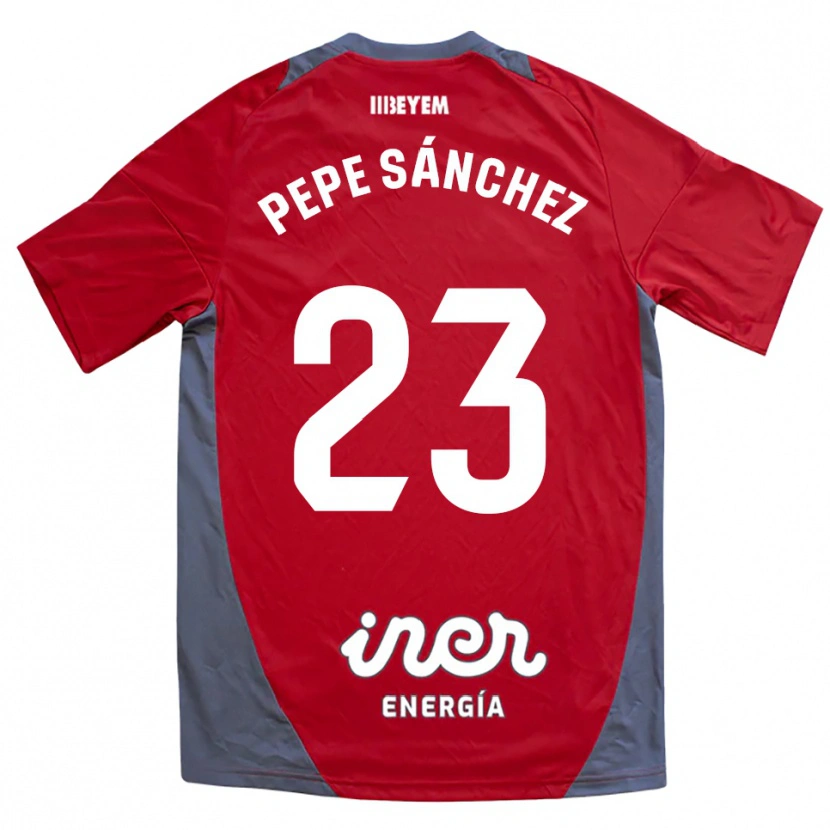Danxen Mulher Camisola Pepe Sánchez #23 Vermelho Cinza Alternativa 2025/26 Camisa Brasil