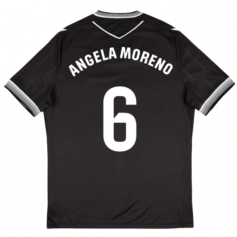 Danxen Mulher Camisola Angela Moreno #6 Preto Branco Alternativa 2025/26 Camisa Brasil