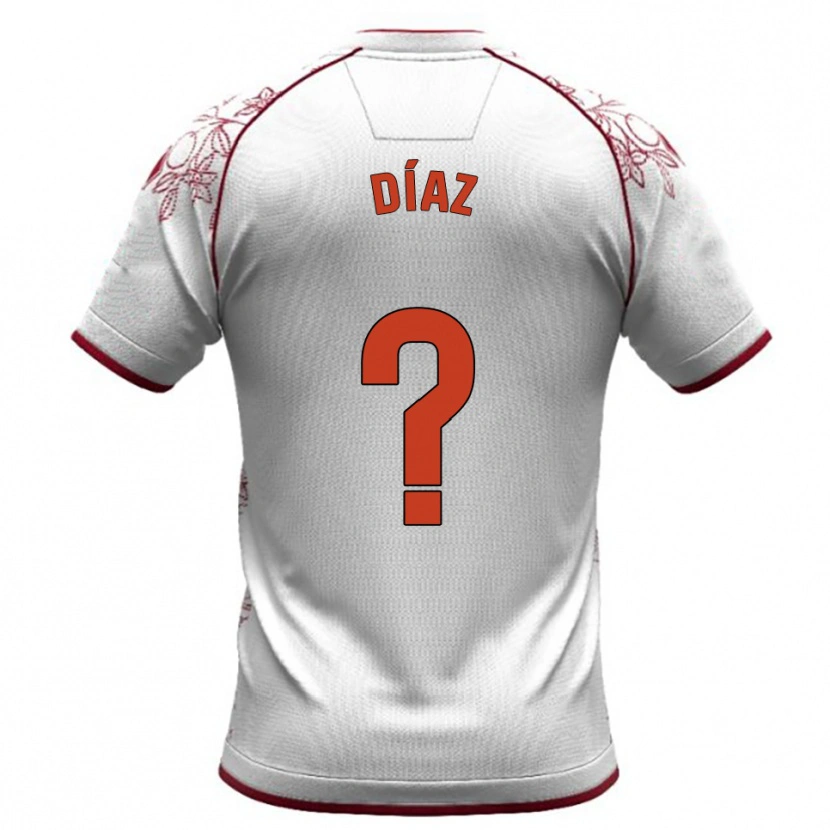 Danxen Mulher Camisola Josep Díaz #0 Branco Borgonha Alternativa 2025/26 Camisa Brasil