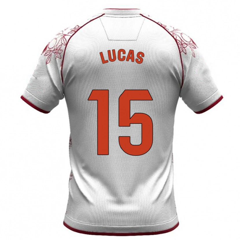 Danxen Mulher Camisola Lucas Alcázar #15 Branco Borgonha Alternativa 2025/26 Camisa Brasil
