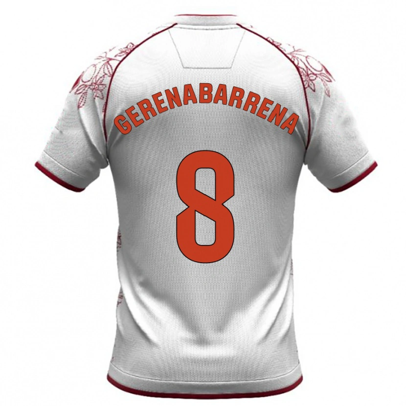 Danxen Mulher Camisola Beñat Gerenabarrena #8 Branco Borgonha Alternativa 2025/26 Camisa Brasil