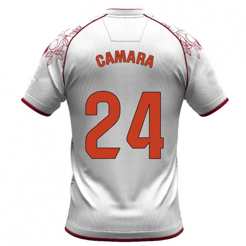 Danxen Mulher Camisola Ousmane Camara #24 Branco Borgonha Alternativa 2025/26 Camisa Brasil