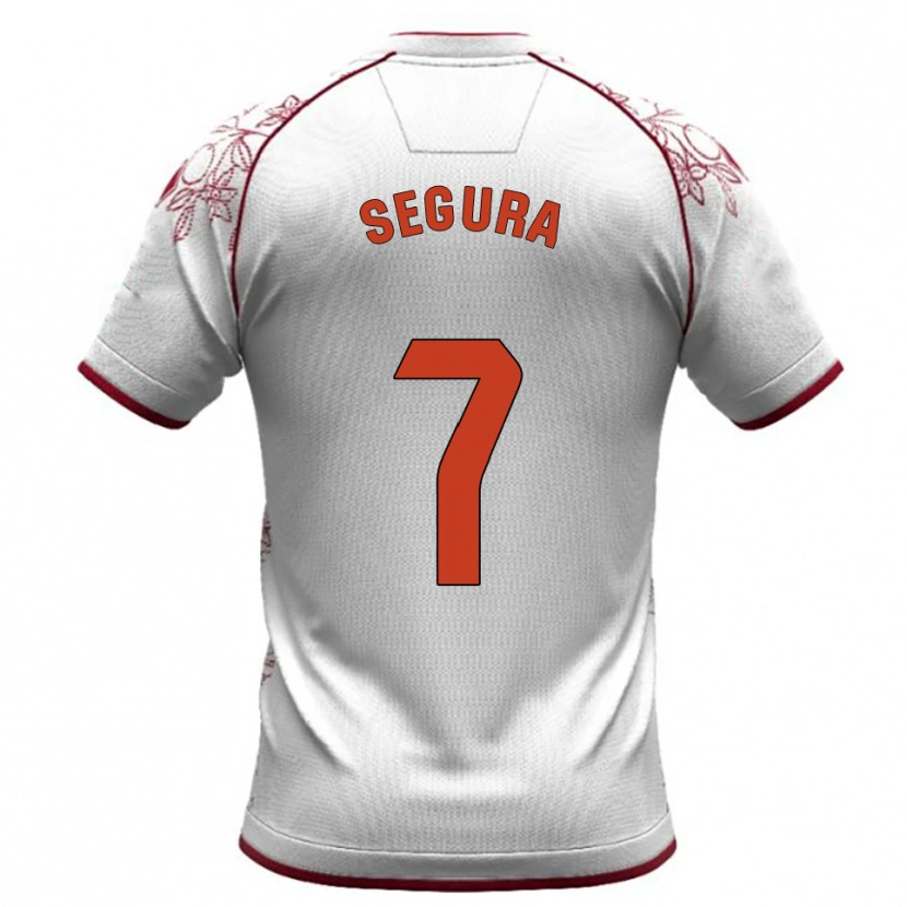 Danxen Mulher Camisola Carlos Segura #7 Branco Borgonha Alternativa 2025/26 Camisa Brasil