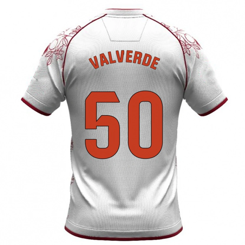 Danxen Mulher Camisola Jorge Valverde #50 Branco Borgonha Alternativa 2025/26 Camisa Brasil