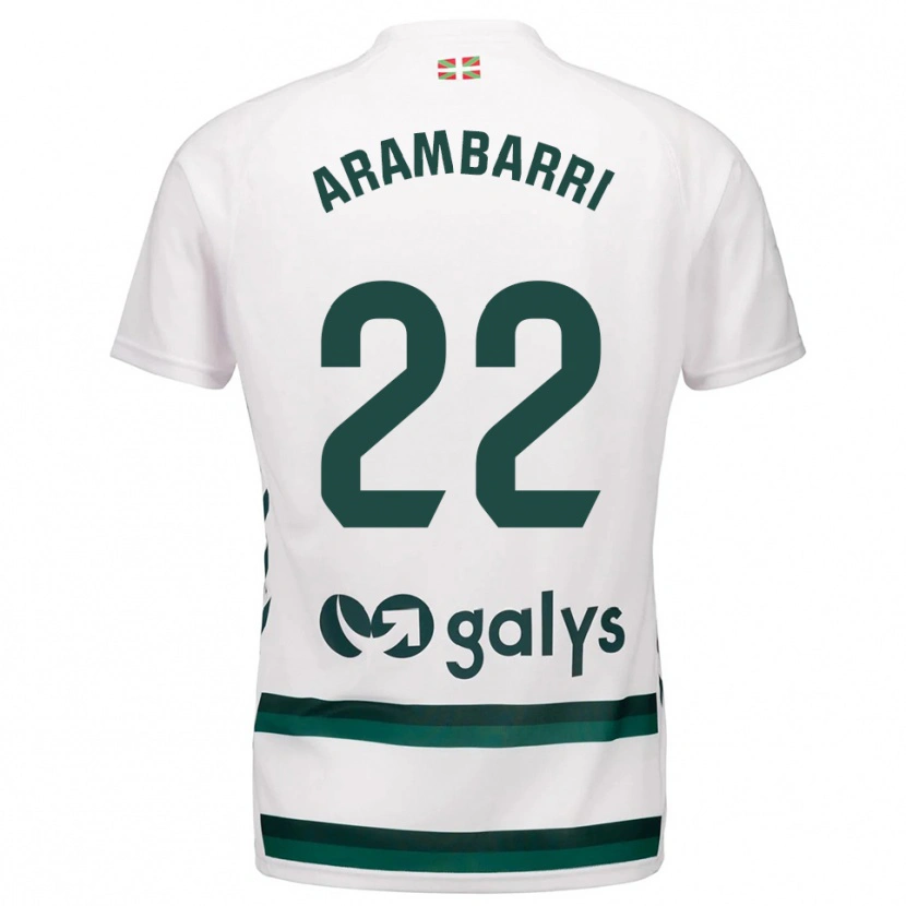 Danxen Mulher Camisola Aritz Arambarri #22 Branco Verde Alternativa 2025/26 Camisa Brasil