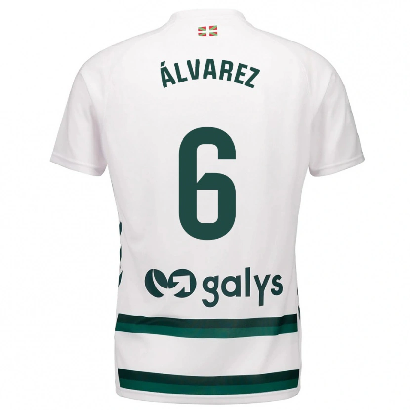 Danxen Mulher Camisola Sergio Álvarez #6 Branco Verde Alternativa 2025/26 Camisa Brasil