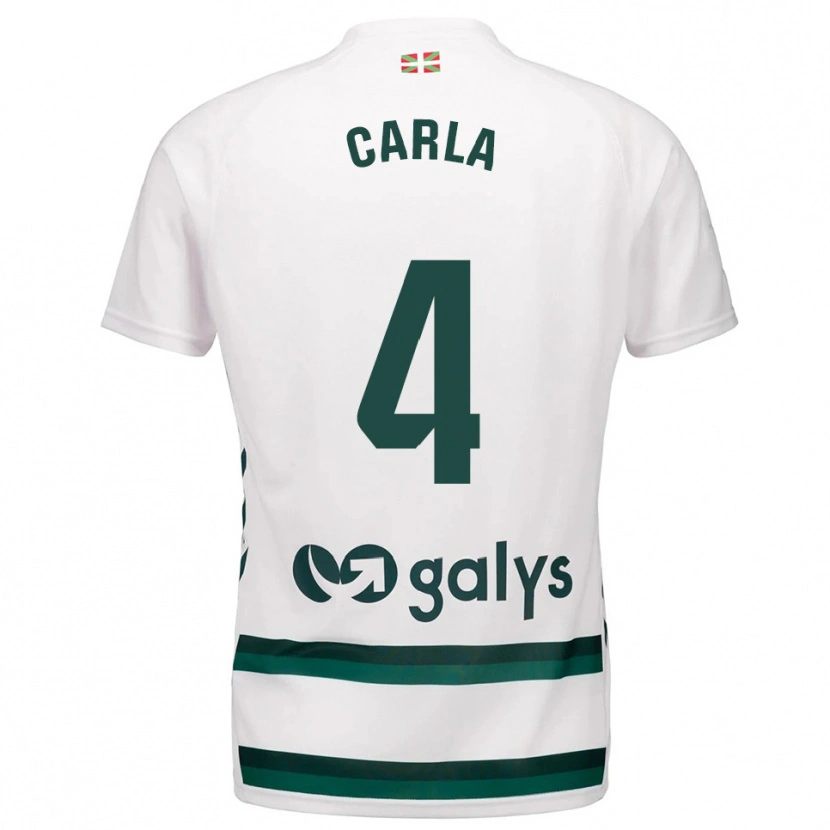 Danxen Mulher Camisola Carla Andrés Abad #4 Branco Verde Alternativa 2025/26 Camisa Brasil