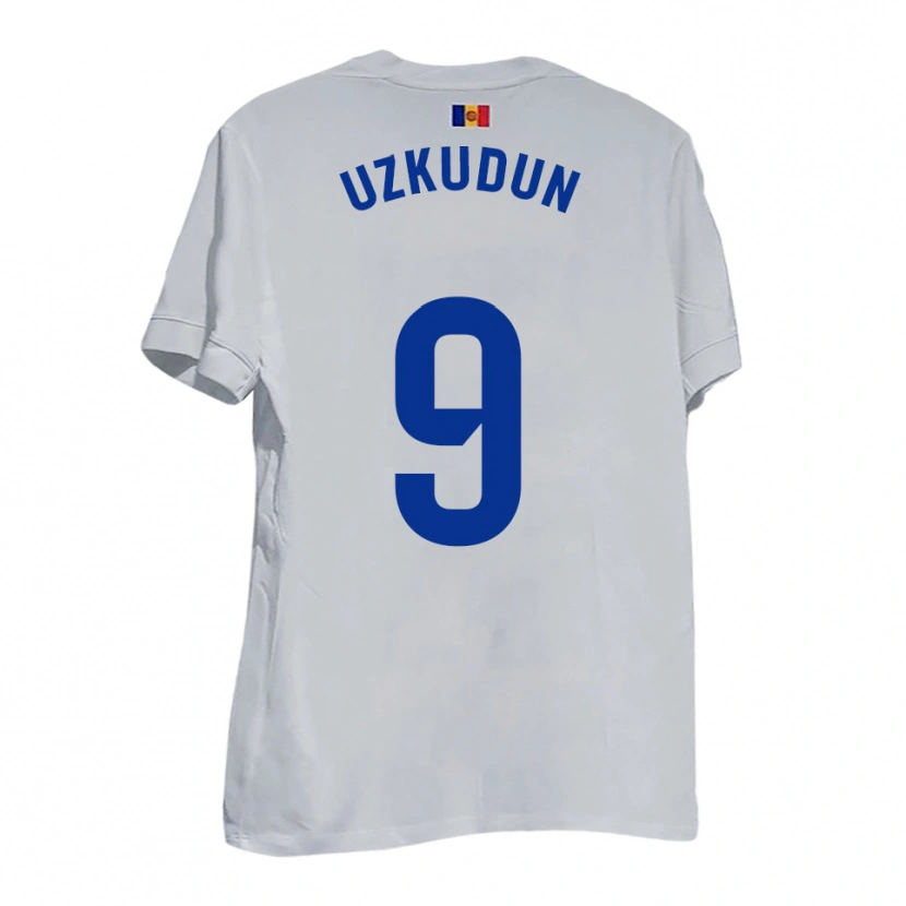 Danxen Mulher Camisola Aitor Uzkudun #9 Branco Azul Amarelo Alternativa 2025/26 Camisa Brasil