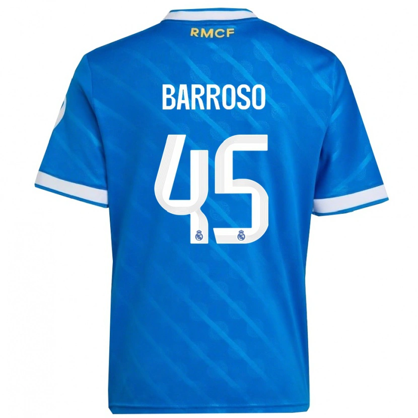 Danxen Mulher Camisola Jaime Barroso #45 Azul Branco Terceiro 2025/26 Camisa Brasil