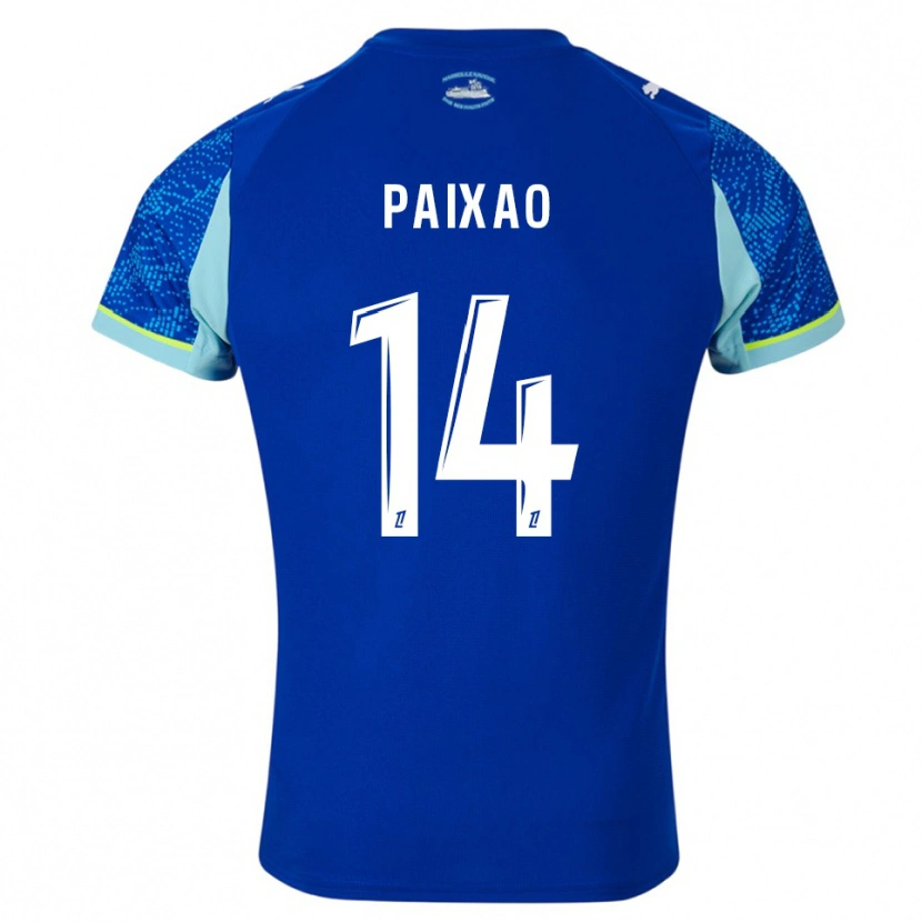 Danxen Mulher Camisola Igor Paixão #14 Azul Celeste Branco Terceiro 2025/26 Camisa Brasil