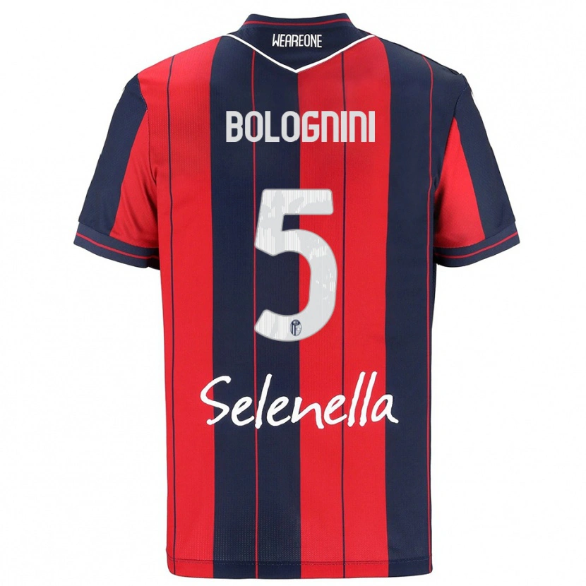 Danxen Criança Camisola Andrea Bolognini #5 Vermelho Marinho Principal 2025/26 Camisa Brasil