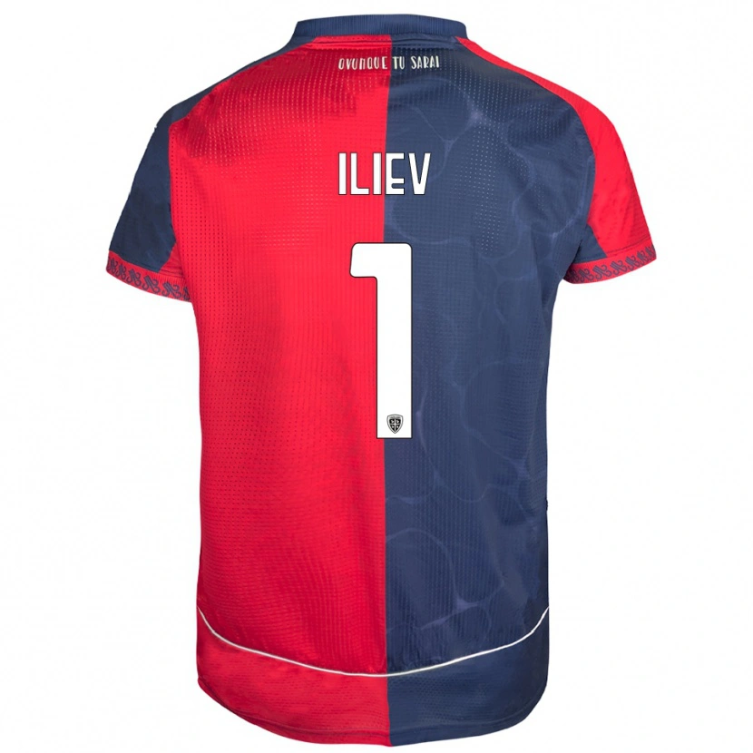 Danxen Criança Camisola Velizar-Iliya Iliev #1 Vermelho Marinho Principal 2025/26 Camisa Brasil