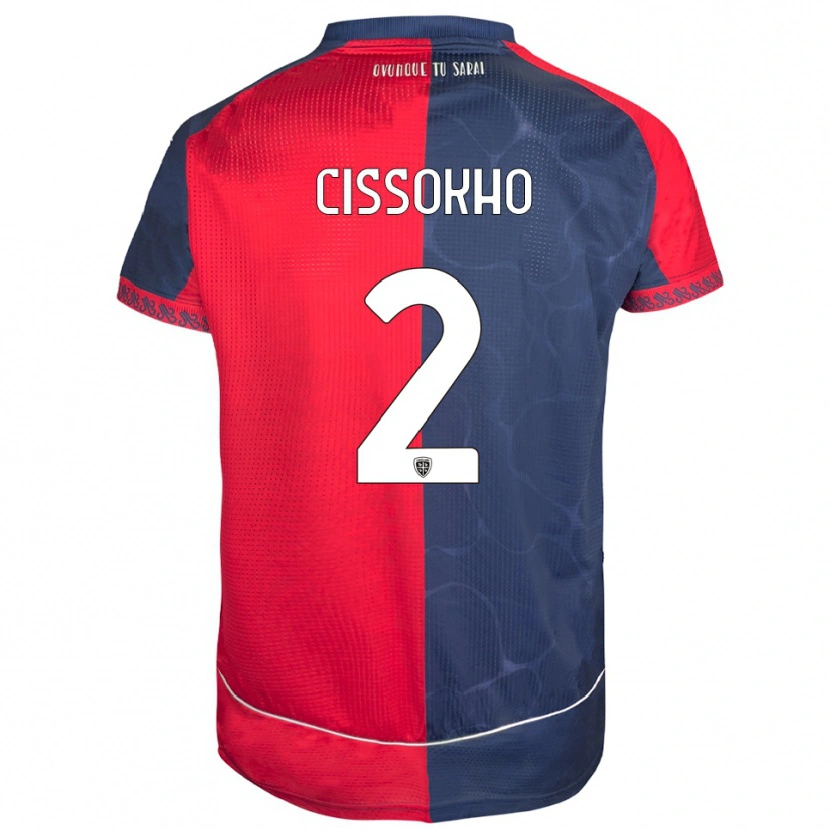Danxen Criança Camisola Moussa Cissokho #2 Vermelho Marinho Principal 2025/26 Camisa Brasil