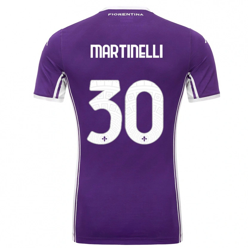 Danxen Criança Camisola Tommaso Martinelli #30 Roxo Branco Principal 2025/26 Camisa Brasil
