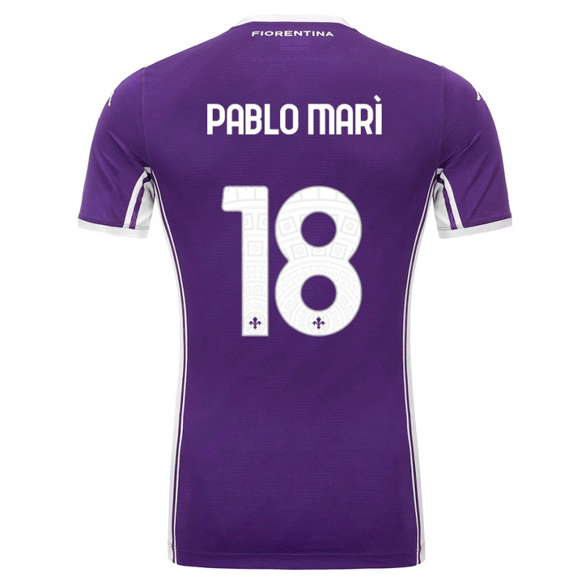 Danxen Criança Camisola Pablo Marí #18 Roxo Branco Principal 2025/26 Camisa Brasil
