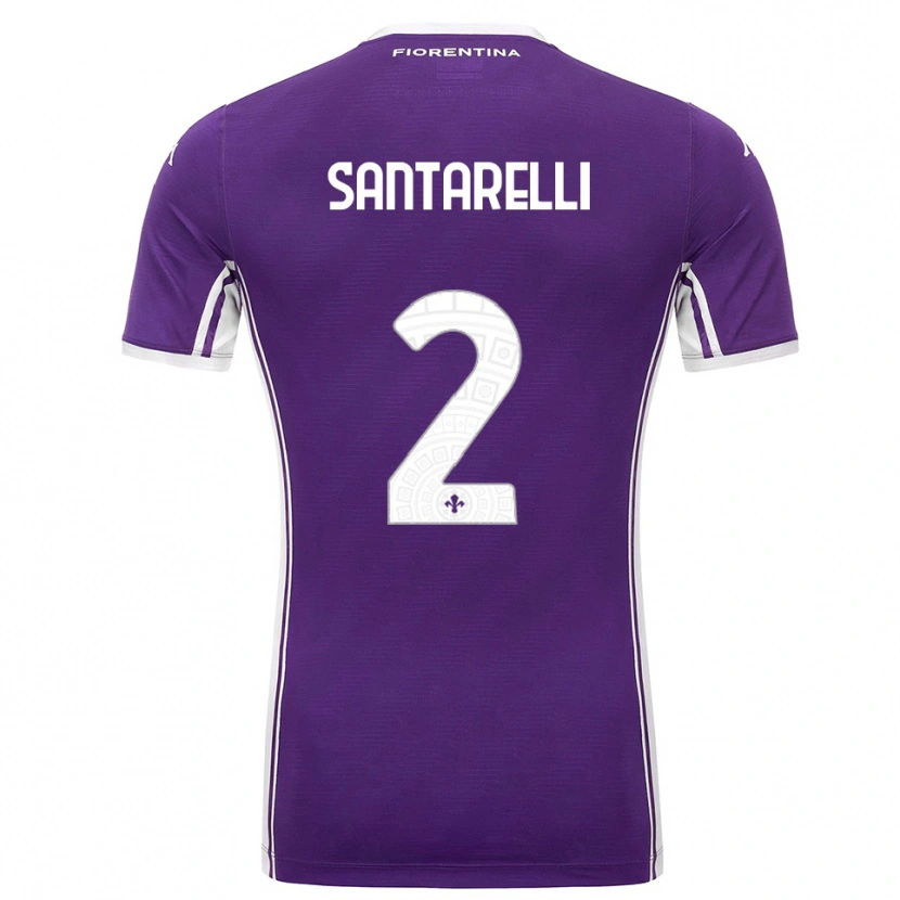 Danxen Criança Camisola Andrea Santarelli #2 Roxo Branco Principal 2025/26 Camisa Brasil