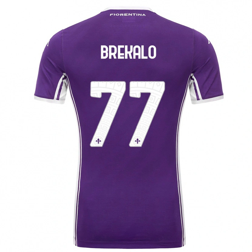 Danxen Criança Camisola Josip Brekalo #77 Roxo Branco Principal 2025/26 Camisa Brasil