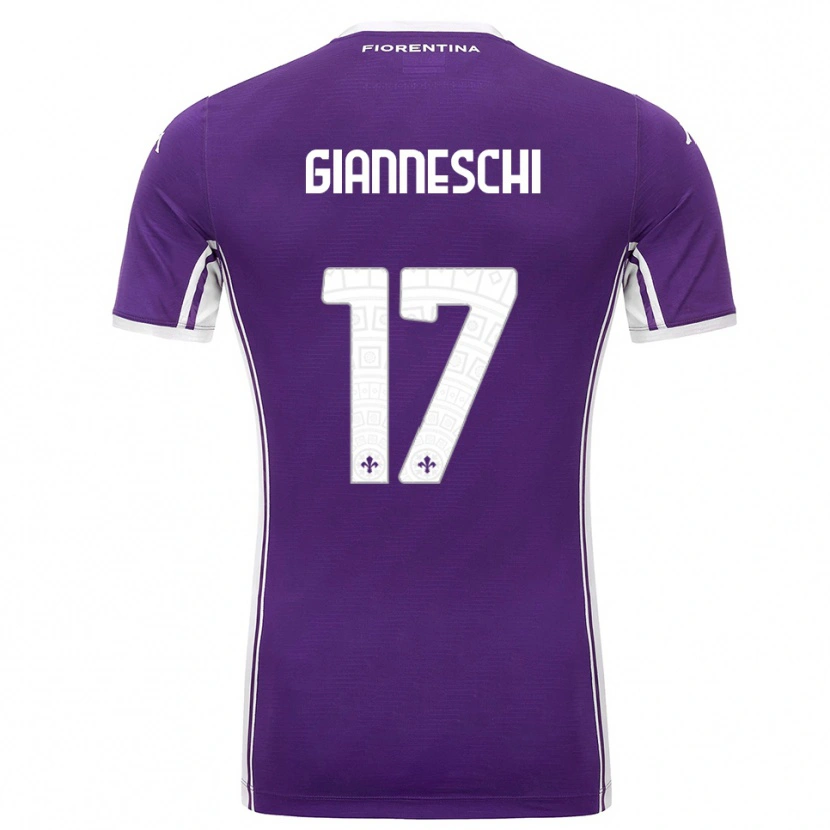 Danxen Criança Camisola Noah Gianneschi #17 Roxo Branco Principal 2025/26 Camisa Brasil