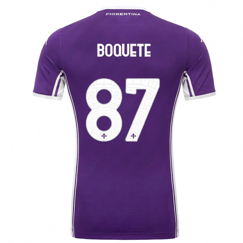 Danxen Criança Camisola Verónica Boquete #87 Roxo Branco Principal 2025/26 Camisa Brasil