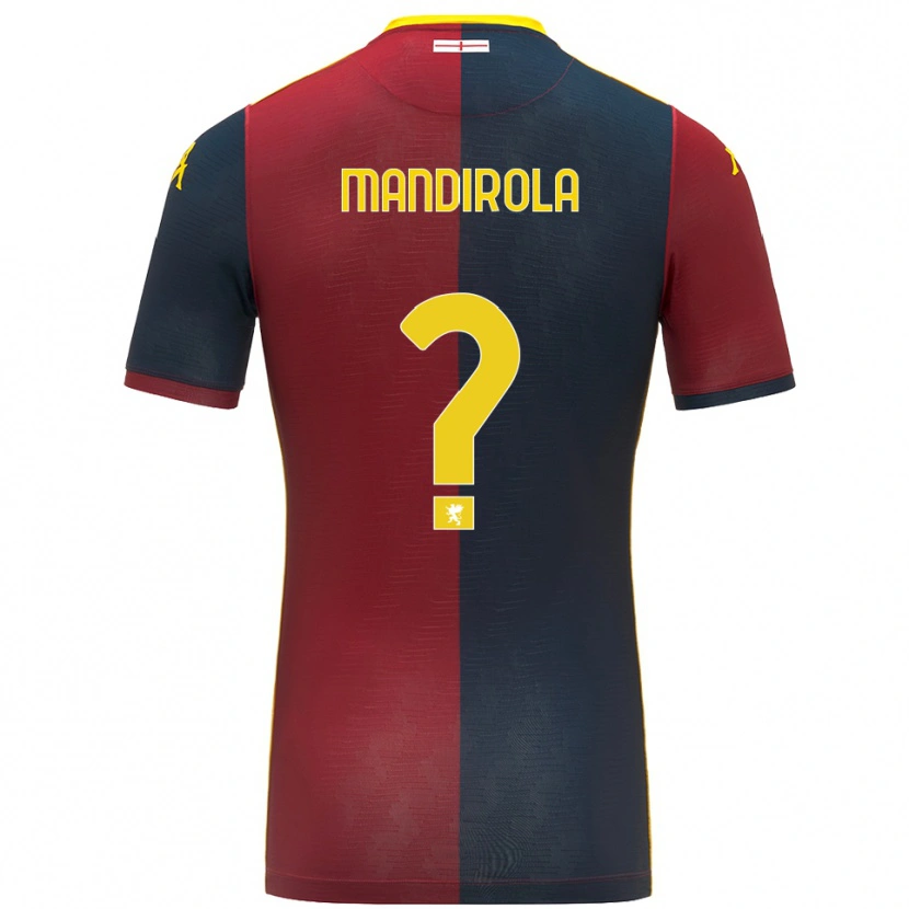 Danxen Criança Camisola Gabriele Mandirola #0 Vermelho Azul Royal Principal 2025/26 Camisa Brasil