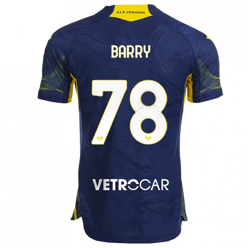 Danxen Criança Camisola Oumar Barry #78 Marinho Amarelo Principal 2025/26 Camisa Brasil