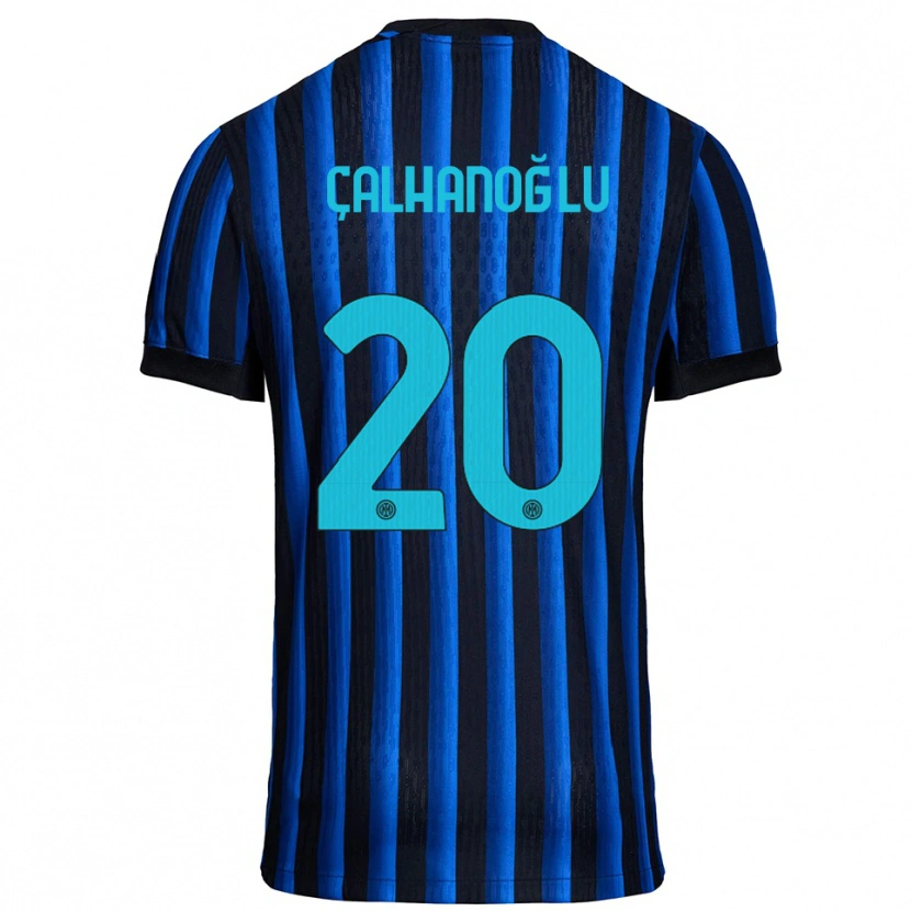 Danxen Criança Camisola Hakan Çalhanoğlu #20 Preto Azul Principal 2025/26 Camisa Brasil