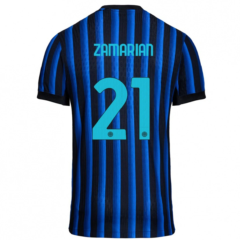 Danxen Criança Camisola Matteo Zamarian #21 Preto Azul Principal 2025/26 Camisa Brasil