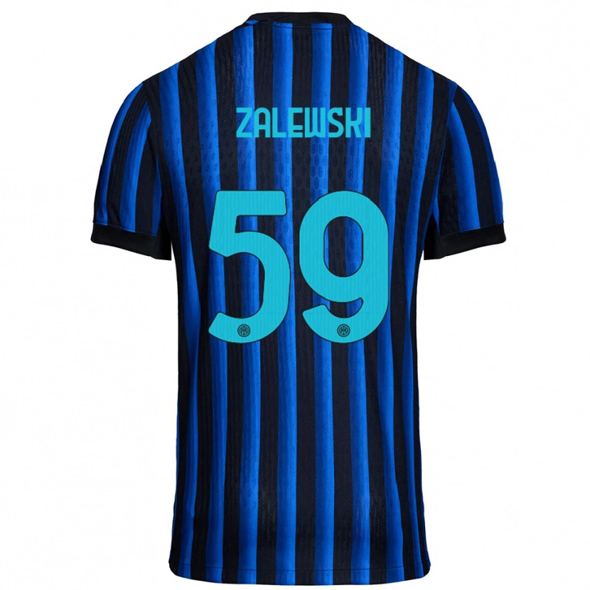 Danxen Criança Camisola Nicola Zalewski #59 Preto Azul Principal 2025/26 Camisa Brasil