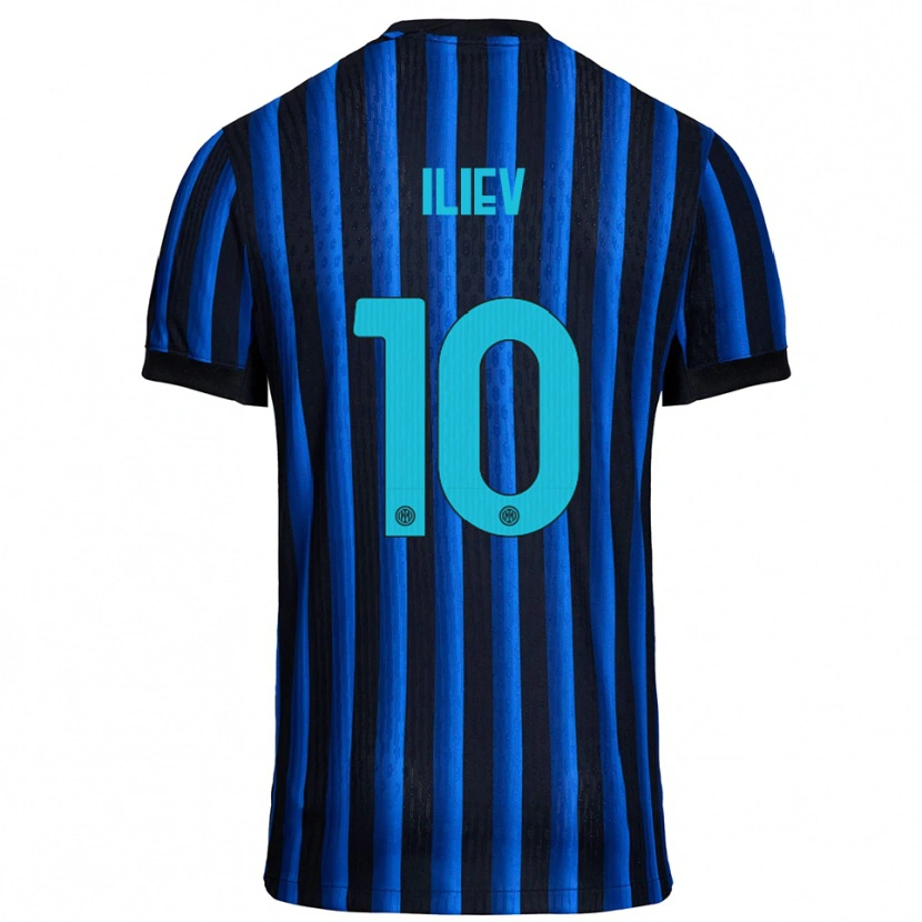 Danxen Criança Camisola Nikola Iliev #10 Preto Azul Principal 2025/26 Camisa Brasil