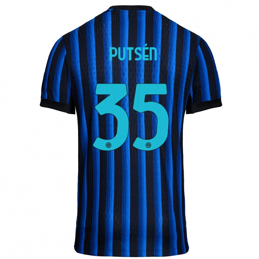 Danxen Criança Camisola Dino Putsén #35 Preto Azul Principal 2025/26 Camisa Brasil