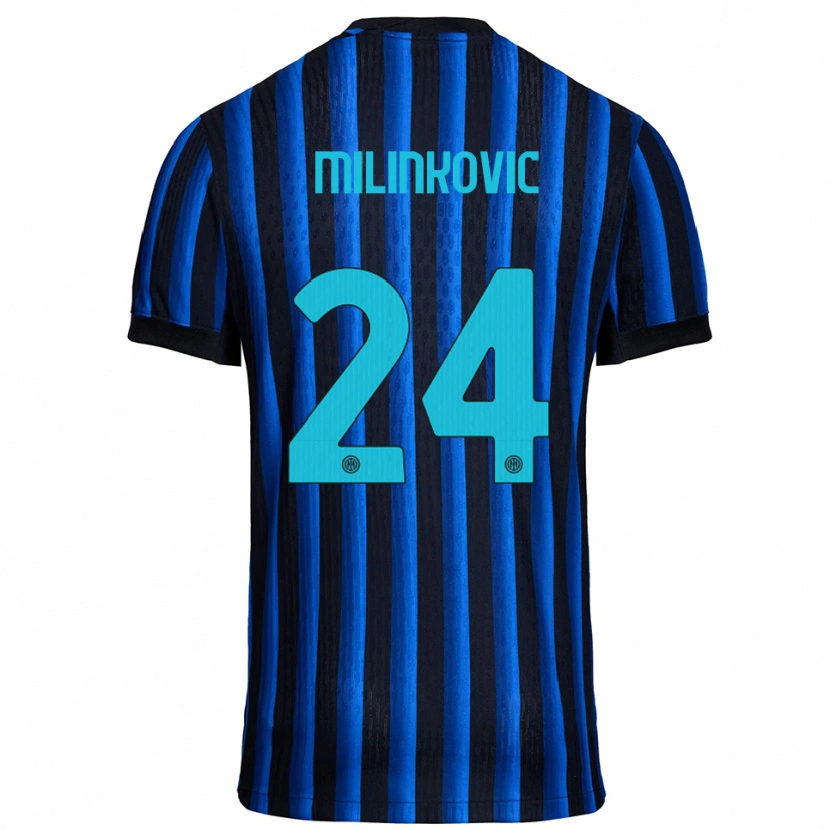 Danxen Criança Camisola Marija Milinković #24 Preto Azul Principal 2025/26 Camisa Brasil