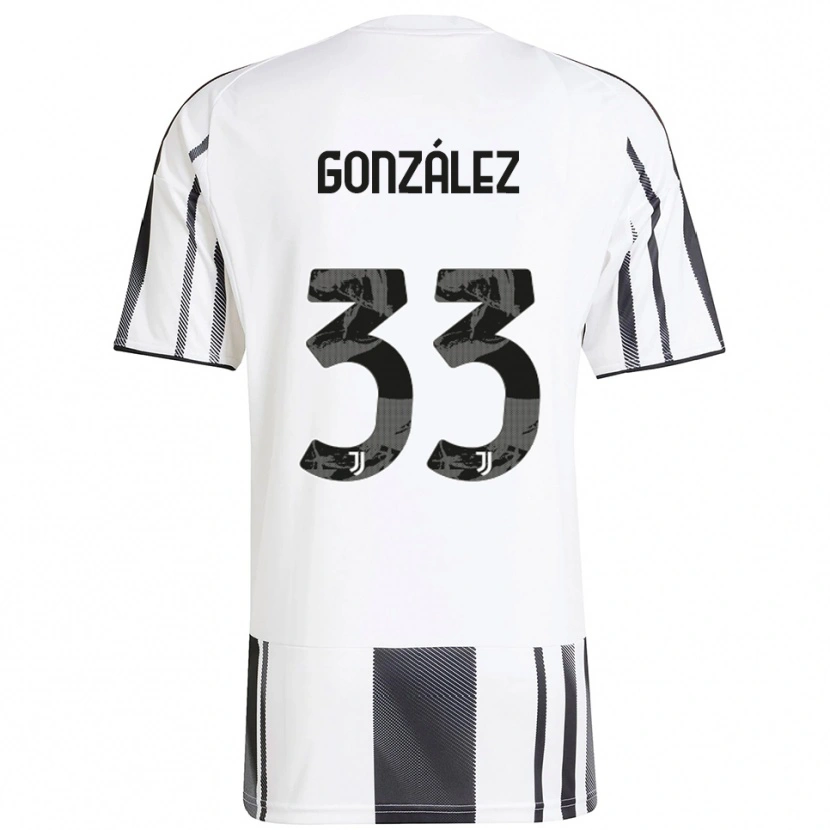 Danxen Criança Camisola Facundo González #33 Branco Preto Principal 2025/26 Camisa Brasil