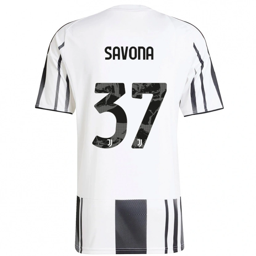 Danxen Criança Camisola Nicolò Savona #37 Branco Preto Principal 2025/26 Camisa Brasil