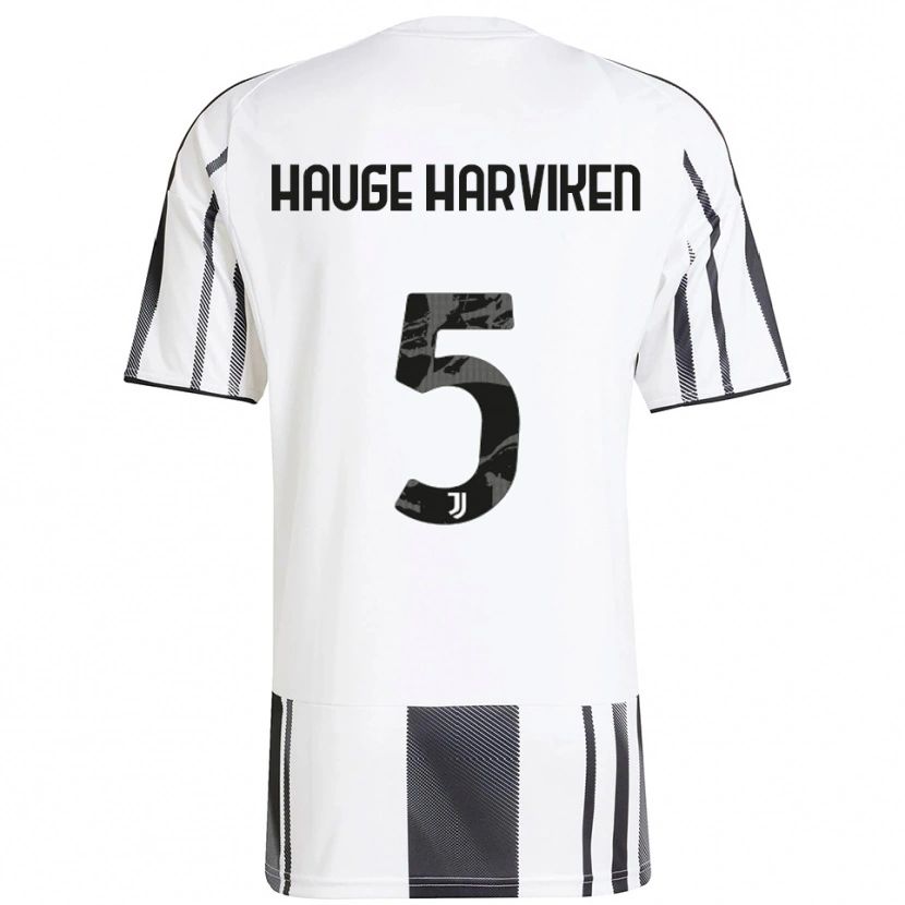 Danxen Criança Camisola Mathilde Hauge Harviken #5 Branco Preto Principal 2025/26 Camisa Brasil