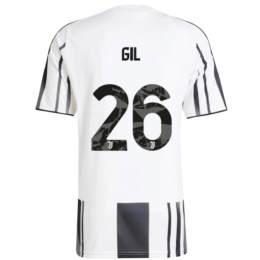 Danxen Criança Camisola Javier Gil #26 Branco Preto Principal 2025/26 Camisa Brasil