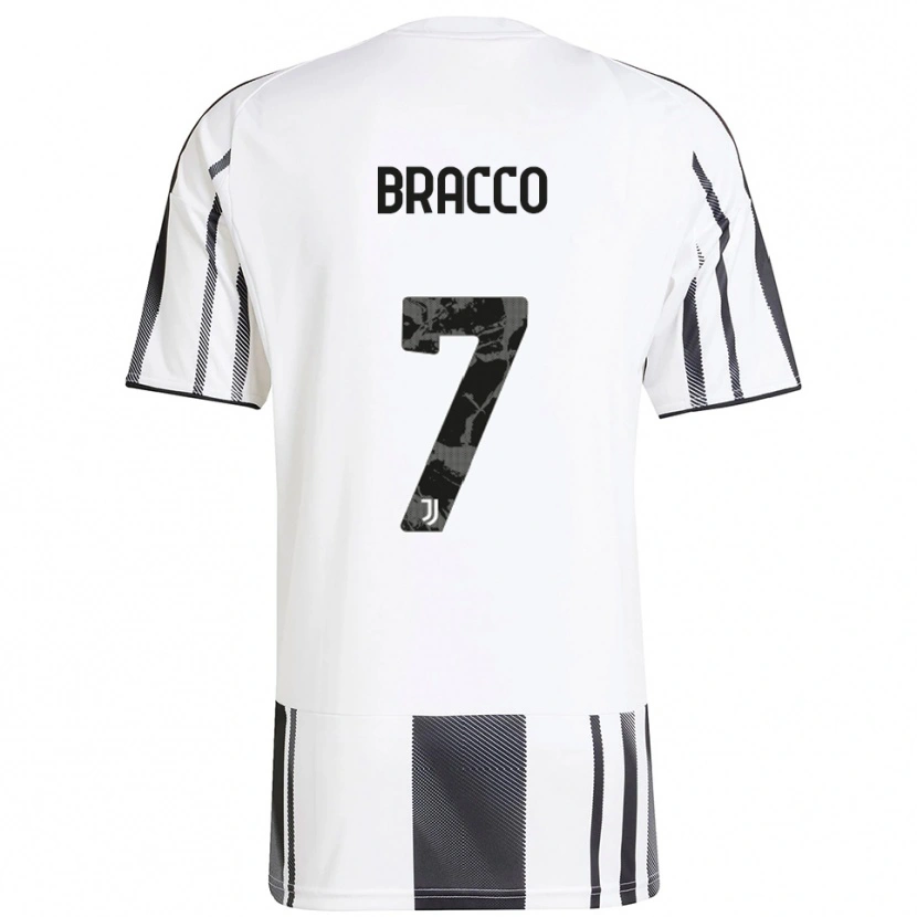 Danxen Criança Camisola Luca Bracco #7 Branco Preto Principal 2025/26 Camisa Brasil