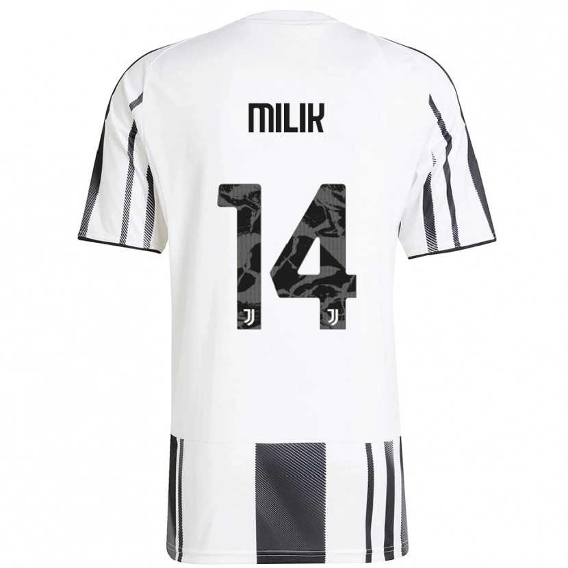 Danxen Criança Camisola Arkadiusz Milik #14 Branco Preto Principal 2025/26 Camisa Brasil