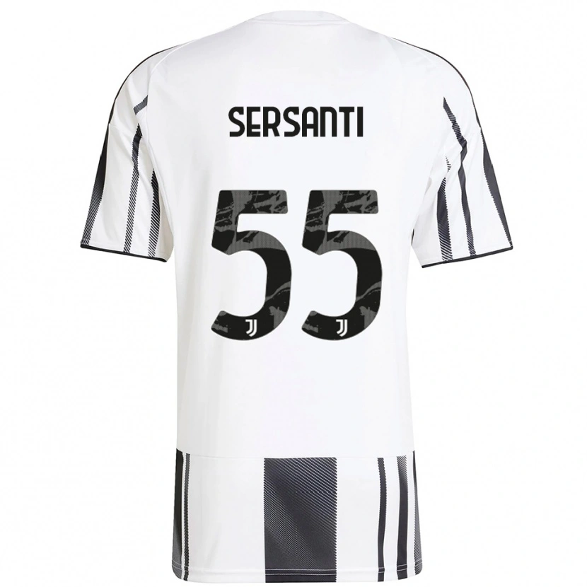 Danxen Criança Camisola Alessandro Sersanti #55 Branco Preto Principal 2025/26 Camisa Brasil
