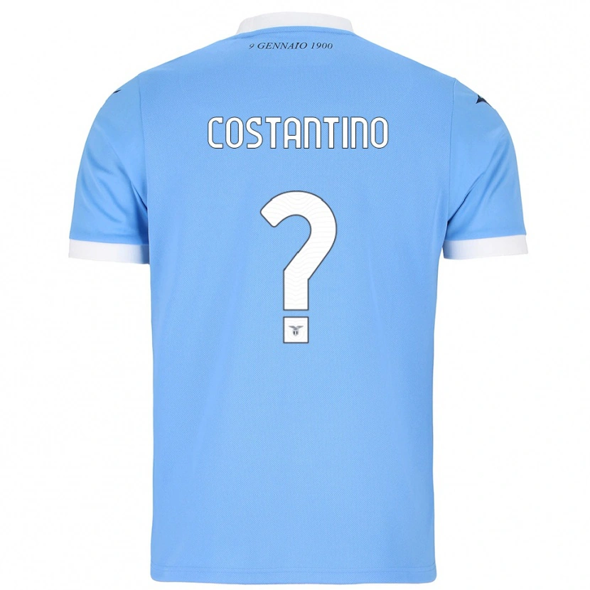 Danxen Criança Camisola Davide Costantino #0 Azul Celeste Branco Principal 2025/26 Camisa Brasil