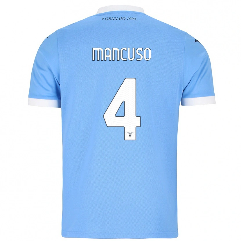 Danxen Criança Camisola Giulia Mancuso #4 Azul Celeste Branco Principal 2025/26 Camisa Brasil