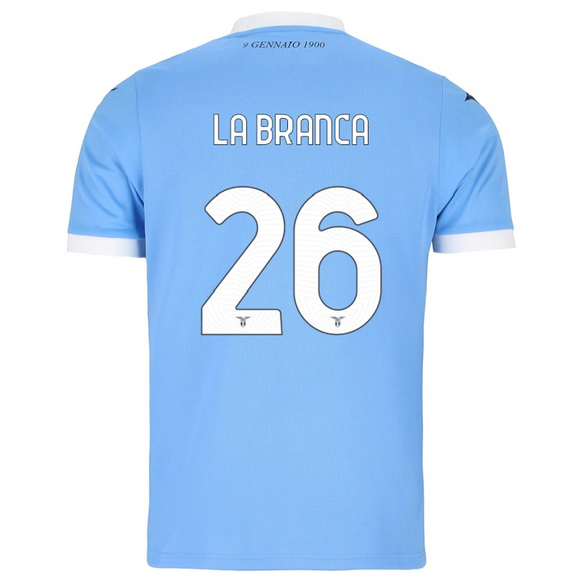 Danxen Criança Camisola Ruggero La Branca #26 Azul Celeste Branco Principal 2025/26 Camisa Brasil