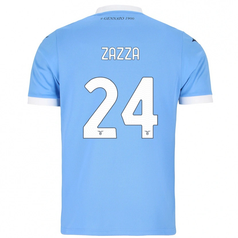Danxen Criança Camisola Matteo Zazza #24 Azul Celeste Branco Principal 2025/26 Camisa Brasil