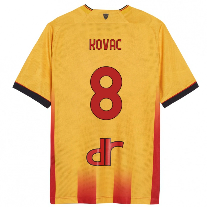 Danxen Criança Camisola Niko Kovač #8 Amarelo Laranja Principal 2025/26 Camisa Brasil