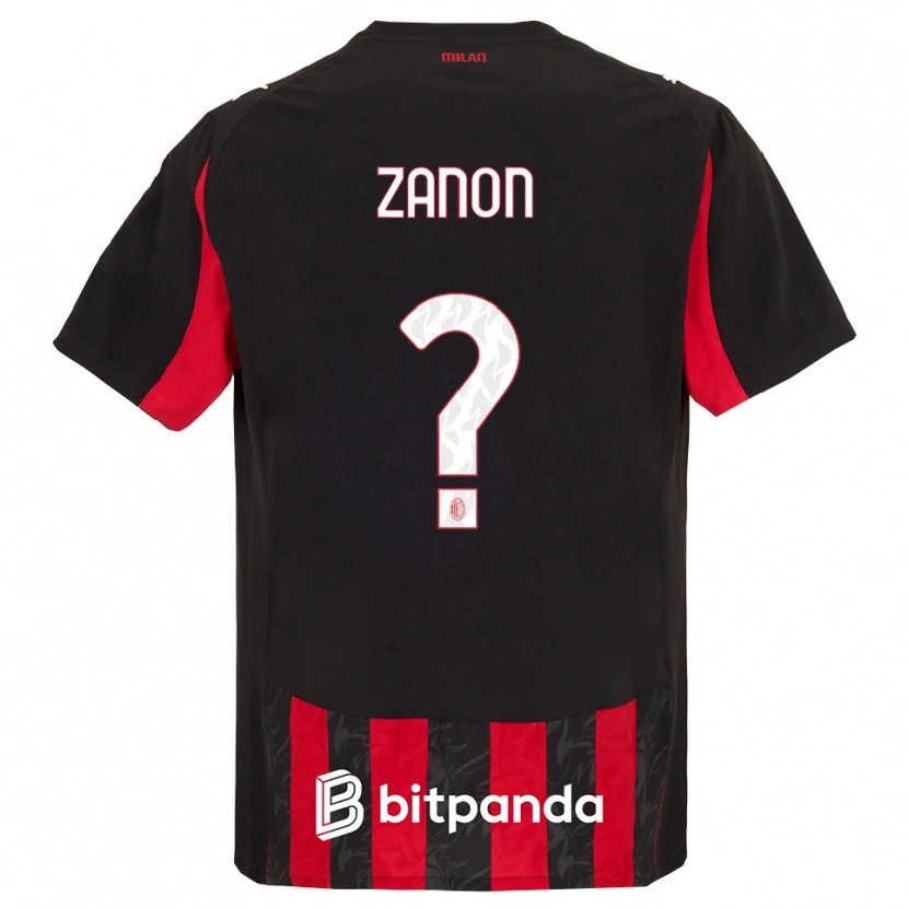 Danxen Criança Camisola Thomas Zanon #0 Vermelho Preto Principal 2025/26 Camisa Brasil