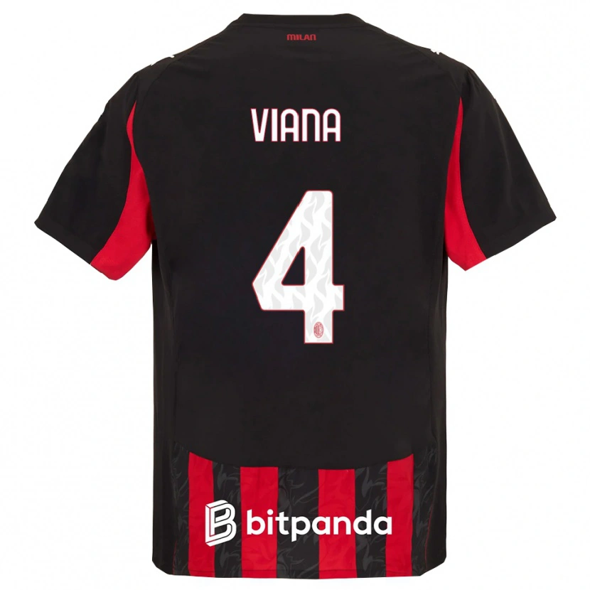 Danxen Criança Camisola Viana Seedorf #4 Vermelho Preto Principal 2025/26 Camisa Brasil