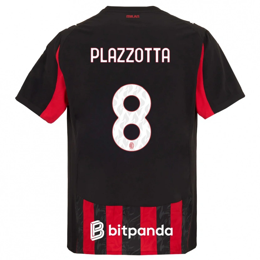 Danxen Criança Camisola Filippo Plazzotta #8 Vermelho Preto Principal 2025/26 Camisa Brasil