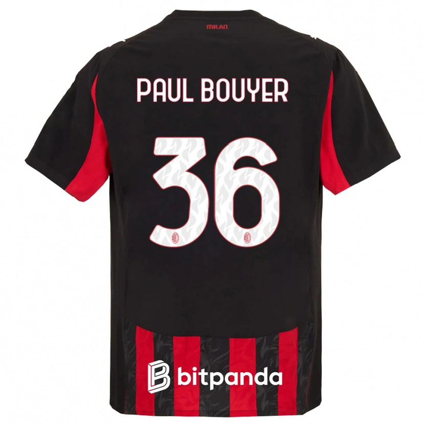 Danxen Criança Camisola Léo Paul Bouyer #36 Vermelho Preto Principal 2025/26 Camisa Brasil