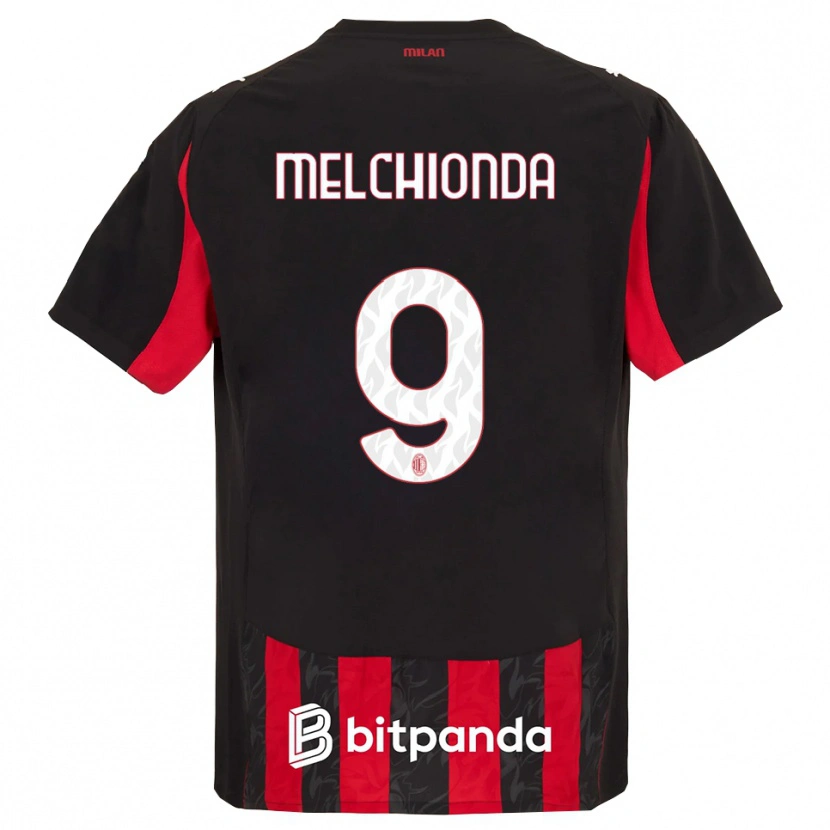 Danxen Criança Camisola Marco Melchionda #9 Vermelho Preto Principal 2025/26 Camisa Brasil
